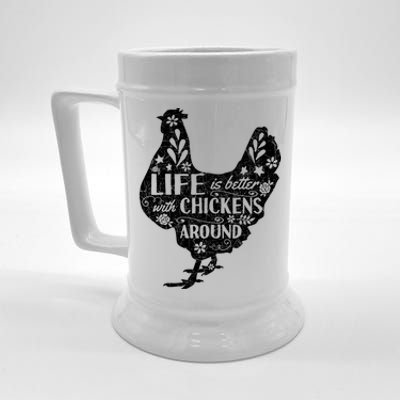 Cute Farmer Gift Idea Vintage Chicken Gift Beer Stein