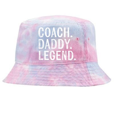 Coaching Funny Gift Coach Daddy Legend Fathers Day Dad Funny Gift Tie-Dyed Bucket Hat