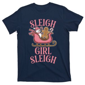 Christmas For Girl Sleigh Girl Sleigh Matching Family Xmas T-Shirt