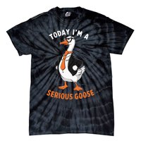 Cute Funny Goose Today IM A Serious Goose Tie-Dye T-Shirt