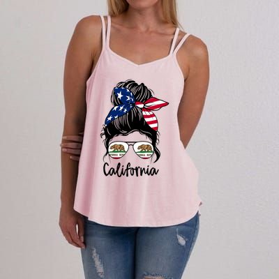 California Flag Girl California Flag State Girlfriend Women's Strappy Tank