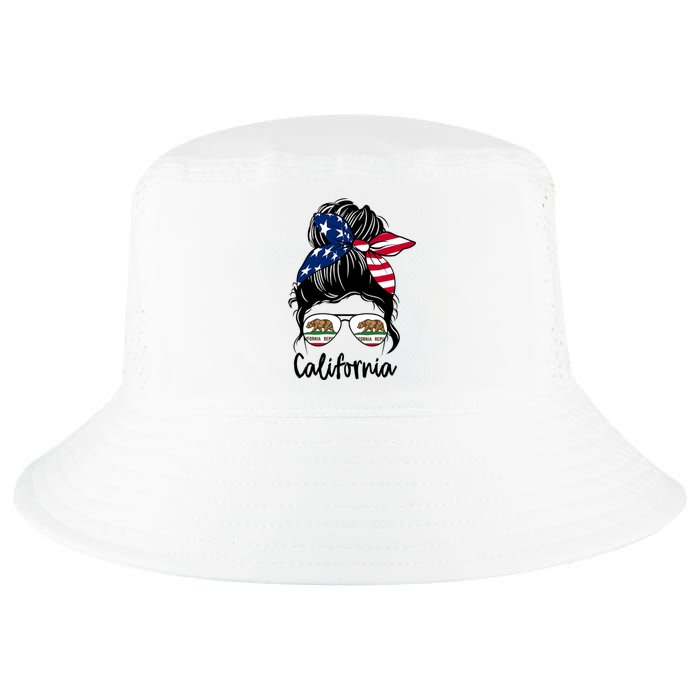 California Flag Girl California Flag State Girlfriend Cool Comfort Performance Bucket Hat