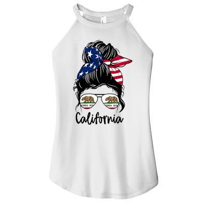 California Flag Girl California Flag State Girlfriend Women’s Perfect Tri Rocker Tank