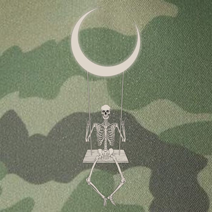 Cool Funny Halloween Skeleton On A Moon Swing Legacy Tie Dye Trucker Hat