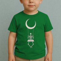 Cool Funny Halloween Skeleton On A Moon Swing Toddler T-Shirt