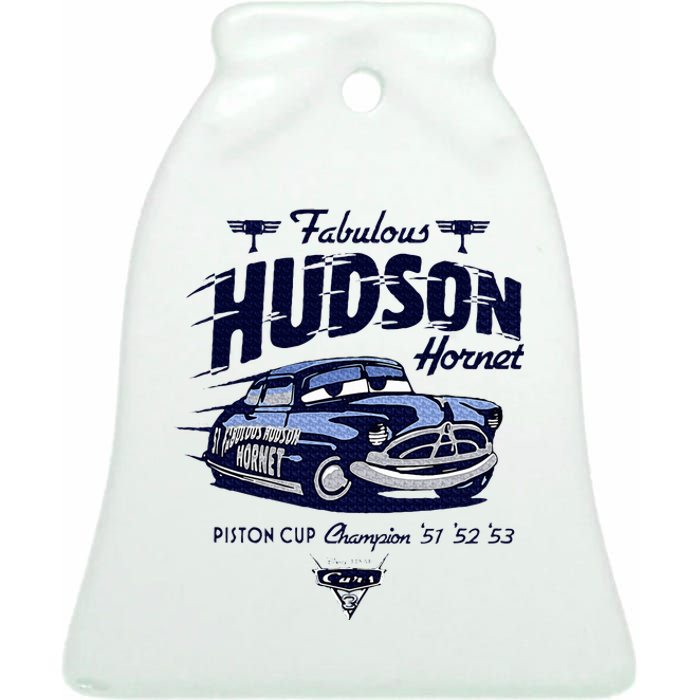 Cars Fabulous Hudson Hornet Ceramic Bell Ornament