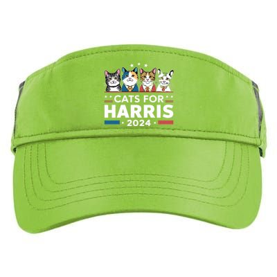 Cats For Harris 2024 Cute Patriotic Cats Meaningful Gift Adult Drive Performance Visor