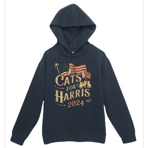 Cats For Harris 2024 Gift Urban Pullover Hoodie