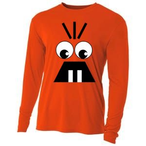 Creepy Face Halloween Carrots Costume Cooling Performance Long Sleeve Crew