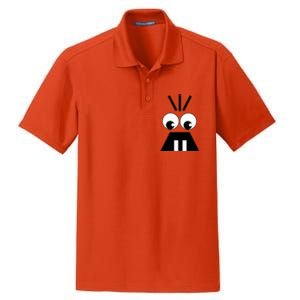 Creepy Face Halloween Carrots Costume Dry Zone Grid Polo