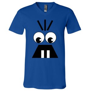 Creepy Face Halloween Carrots Costume V-Neck T-Shirt