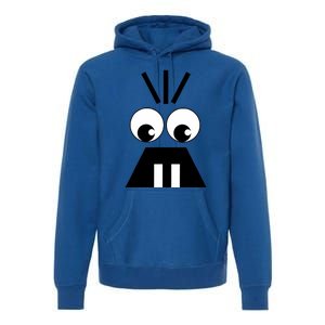 Creepy Face Halloween Carrots Costume Premium Hoodie