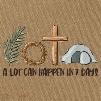 Christian Faith Happy Easter Day A Lot Can Happen In 7 Days Cotton Canvas Backpack
