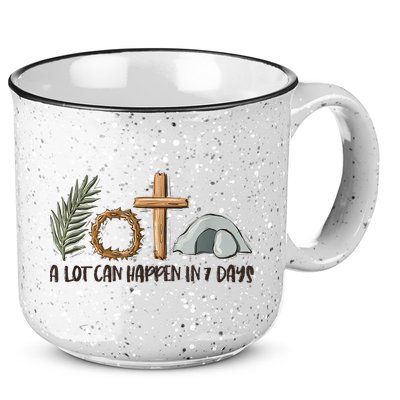 Christian Faith Happy Easter Day A Lot Can Happen In 7 Days 15oz Campfire Ceramic Mug