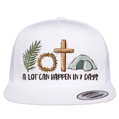 Christian Faith Happy Easter Day A Lot Can Happen In 7 Days Flatbill Hat