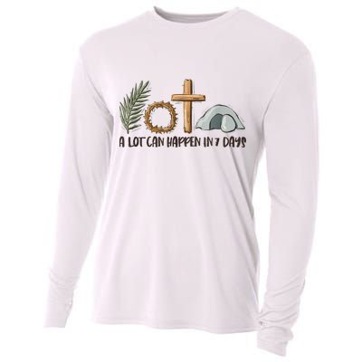 Christian Faith Happy Easter Day A Lot Can Happen In 7 Days Cooling Performance Long Sleeve Crew