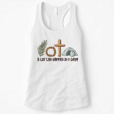 Christian Faith Happy Easter Day A Lot Can Happen In 7 Days Womens Tank Top