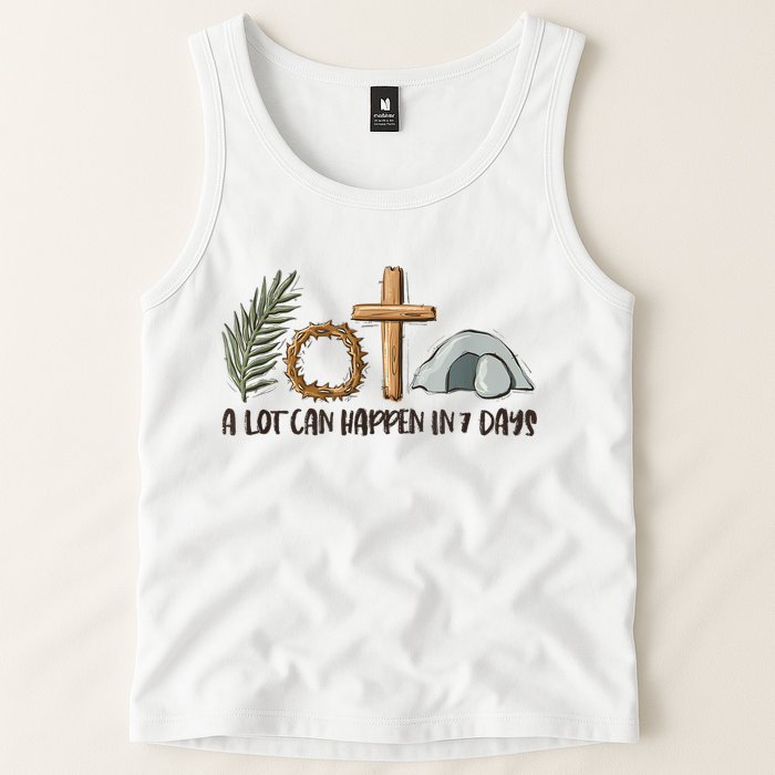 Christian Faith Happy Easter Day A Lot Can Happen In 7 Days Tank Top