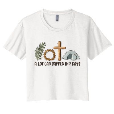 Christian Faith Happy Easter Day A Lot Can Happen In 7 Days Crop Top