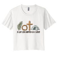 Christian Faith Happy Easter Day A Lot Can Happen In 7 Days Crop Top