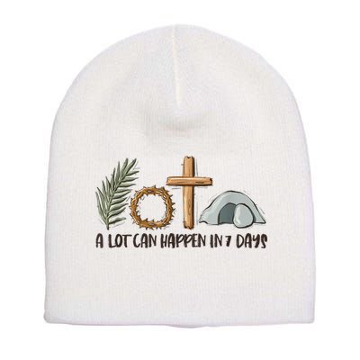 Christian Faith Happy Easter Day A Lot Can Happen In 7 Days Short Acrylic Beanie