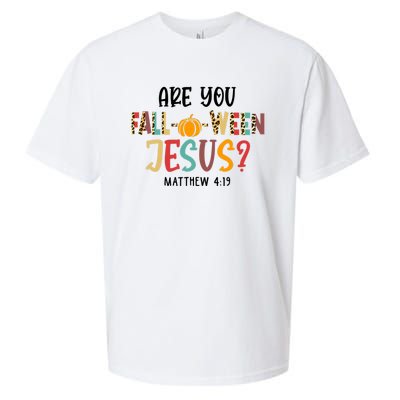 Christian Fall Halloween Are You Fall O Ween Jesus Sueded Cloud Jersey T-Shirt