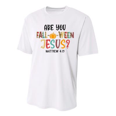 Christian Fall Halloween Are You Fall O Ween Jesus Performance Sprint T-Shirt