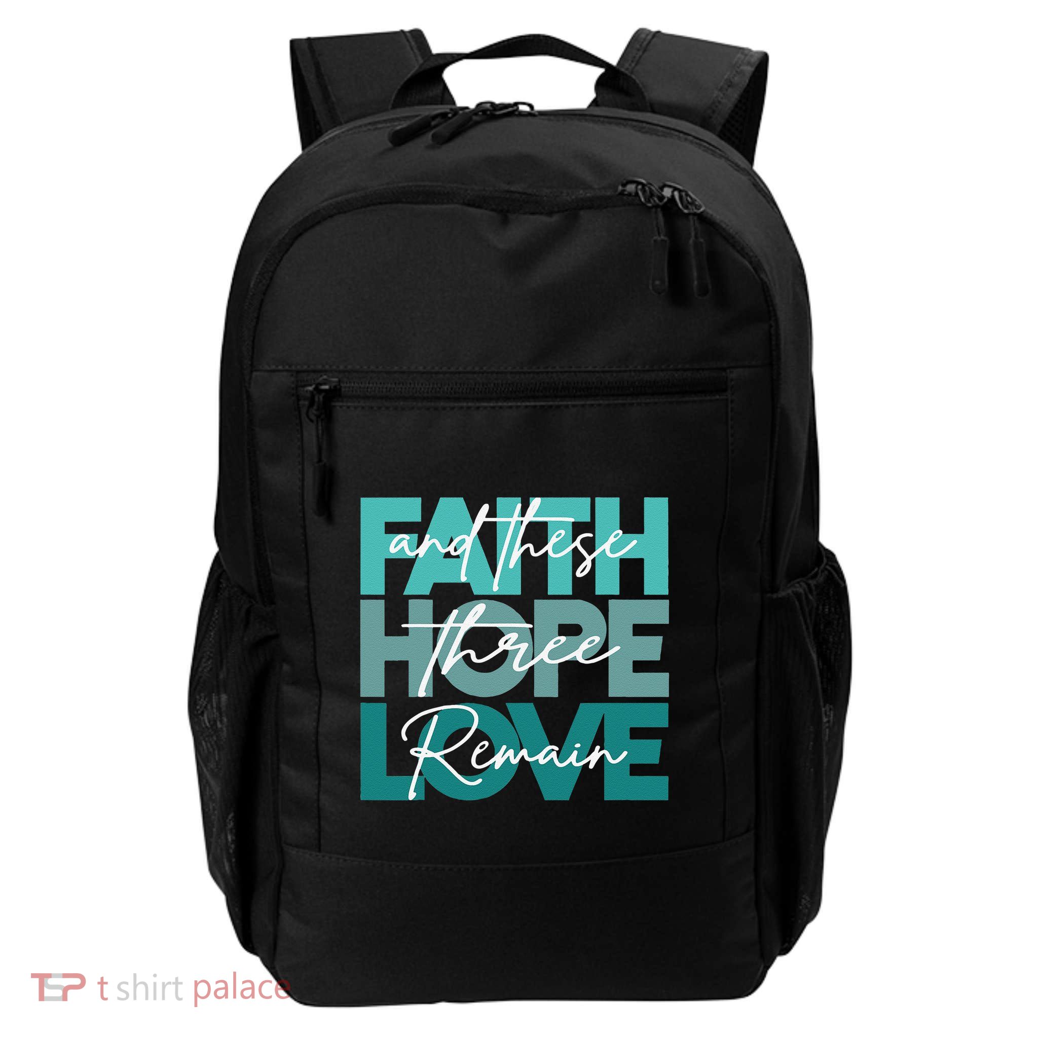 Christian Faith Hope Love And These Three Remain Religious Backpack