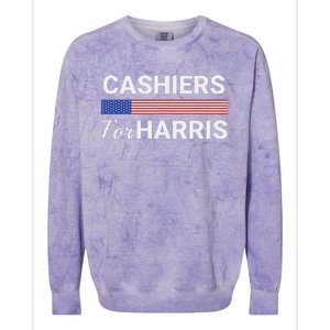 Cashiers For Harris Kamala Harris 2024 Colorblast Crewneck Sweatshirt