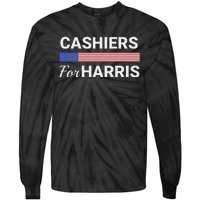 Cashiers For Harris Kamala Harris 2024 Tie-Dye Long Sleeve Shirt