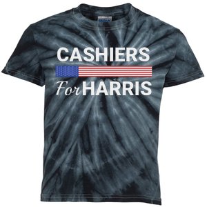 Cashiers For Harris Kamala Harris 2024 Kids Tie-Dye T-Shirt