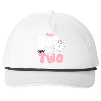 Cute Funny Halloween Boo Im Two Birthday Ghost Girl Snapback Five-Panel Rope Hat