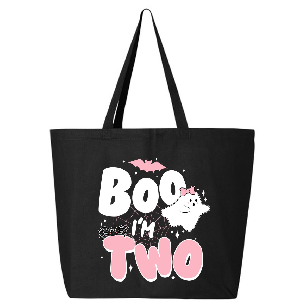 Cute Funny Halloween Boo Im Two Birthday Ghost Girl 25L Jumbo Tote