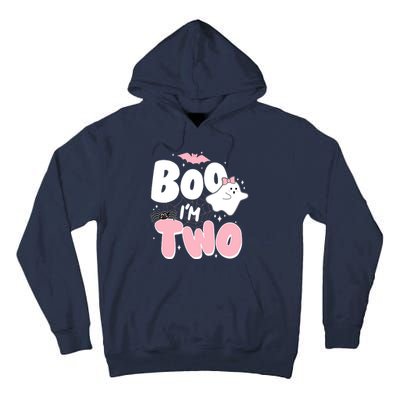 Cute Funny Halloween Boo Im Two Birthday Ghost Girl Tall Hoodie