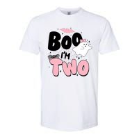 Cute Funny Halloween Boo Im Two Birthday Ghost Girl Softstyle CVC T-Shirt