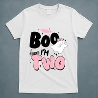 Cute Funny Halloween Boo Im Two Birthday Ghost Girl T-Shirt