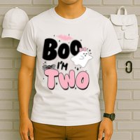 Cute Funny Halloween Boo Im Two Birthday Ghost Girl T-Shirt