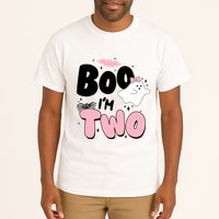 Cute Funny Halloween Boo Im Two Birthday Ghost Girl Tall T-Shirt