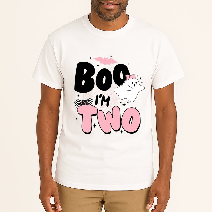 Cute Funny Halloween Boo Im Two Birthday Ghost Girl Tall T-Shirt