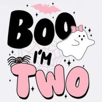 Cute Funny Halloween Boo Im Two Birthday Ghost Girl Tall T-Shirt
