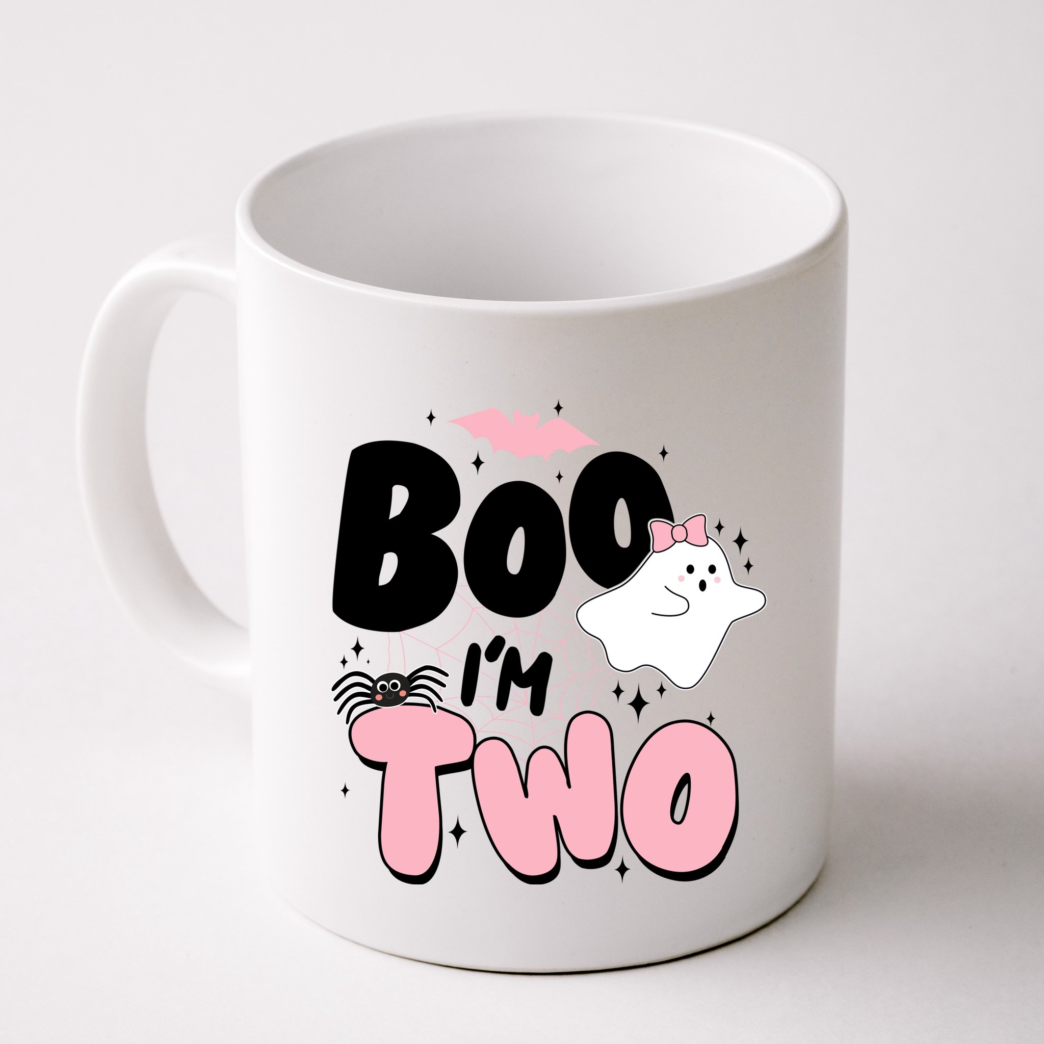 Cute Funny Halloween Boo Im Two Birthday Ghost Girl Mug