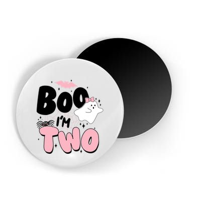 Cute Funny Halloween Boo Im Two Birthday Ghost Girl Magnet