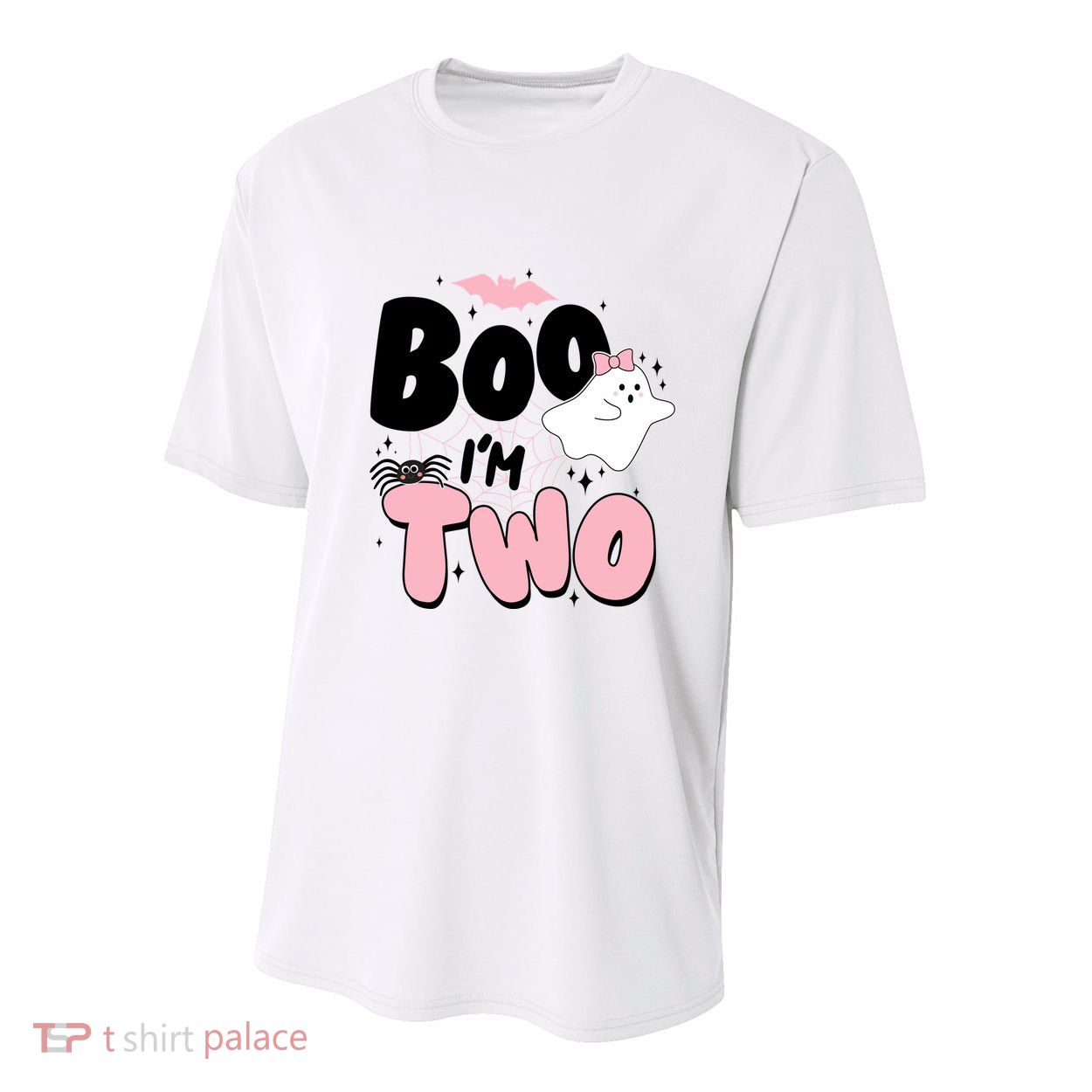 Cute Funny Halloween Boo Im Two Birthday Ghost Girl Youth Performance Sprint T-Shirt