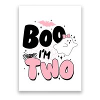 Cute Funny Halloween Boo Im Two Birthday Ghost Girl Poster