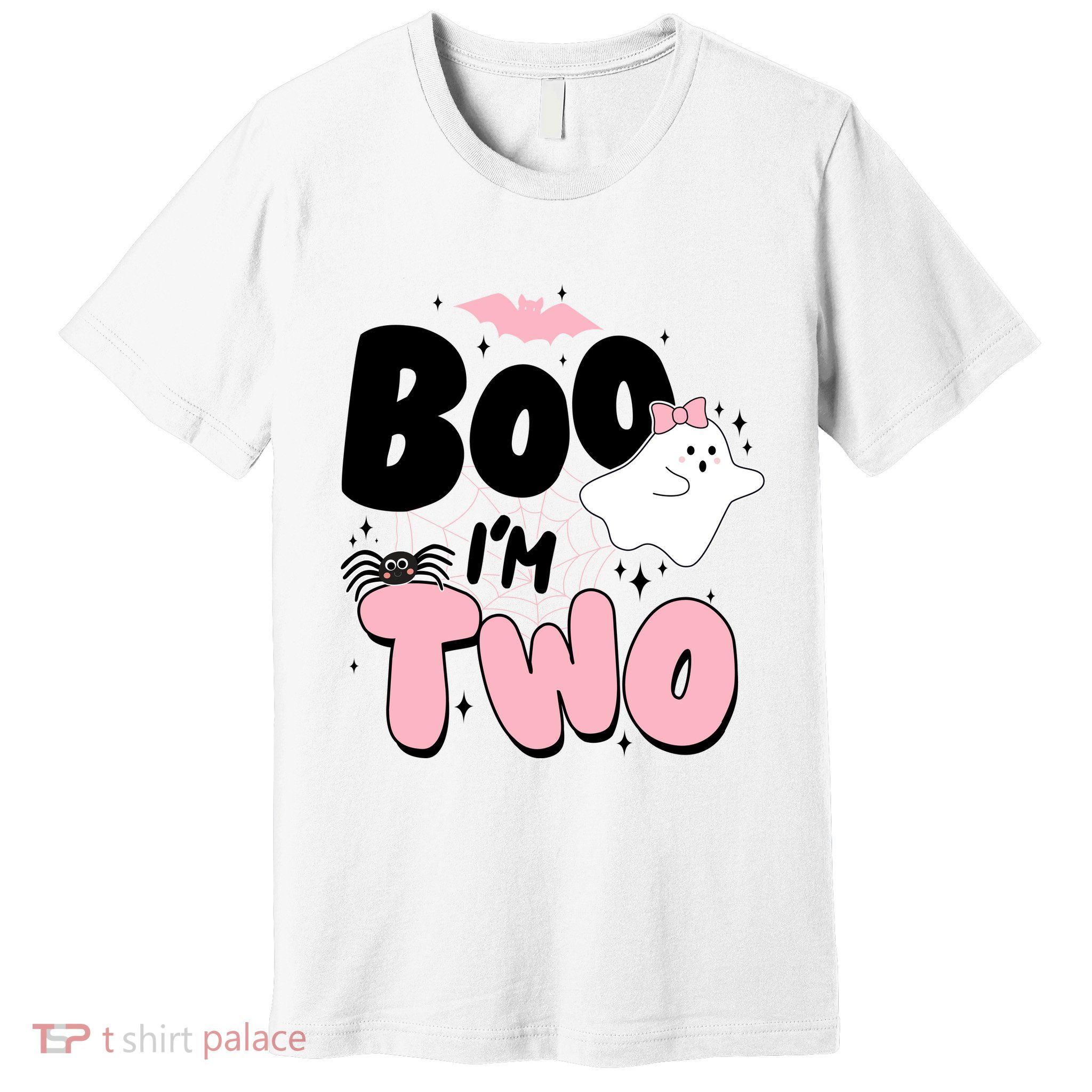 Cute Funny Halloween Boo Im Two Birthday Ghost Girl Premium T-Shirt