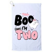 Cute Funny Halloween Boo Im Two Birthday Ghost Girl Platinum Collection Golf Towel