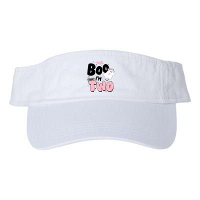 Cute Funny Halloween Boo Im Two Birthday Ghost Girl Visor