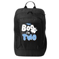 Cute Funny Halloween Boo Im Two Birthday Ghost Boy City Backpack