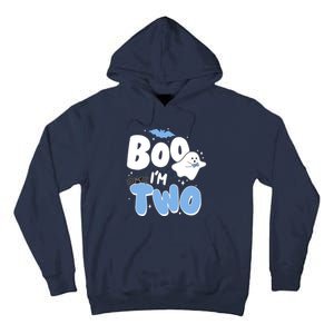 Cute Funny Halloween Boo Im Two Birthday Ghost Boy Tall Hoodie