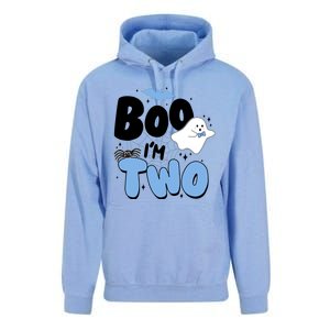 Cute Funny Halloween Boo Im Two Birthday Ghost Boy Unisex Surf Hoodie